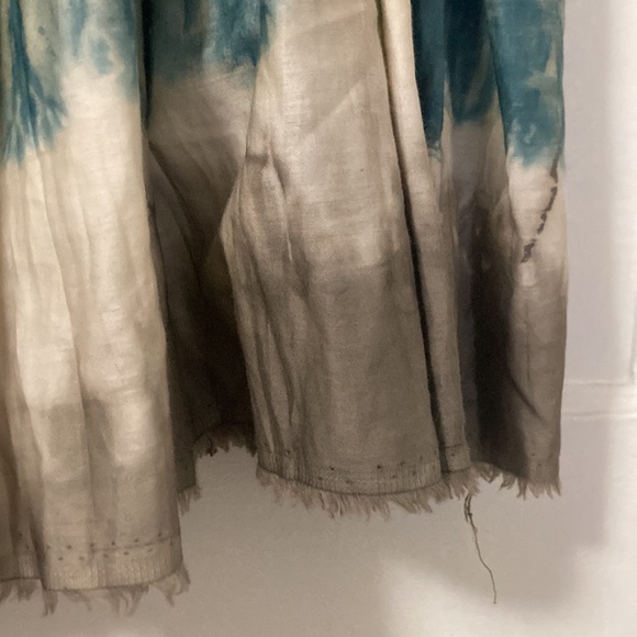 Vivien Ramsay tie dye skirt. Leather waistband. One of a kind.  Tag removed. - Picture 3 of 13
